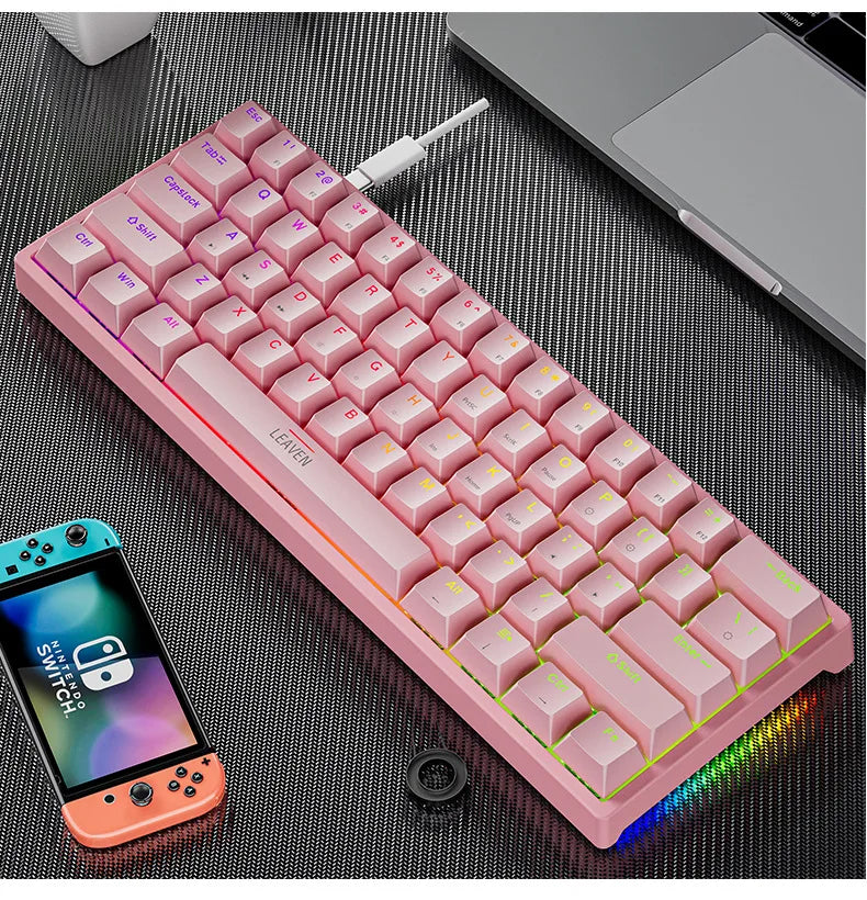 Skorter | K620 Mini Gaming Mechanical Keyboard - 61 Keys RGB