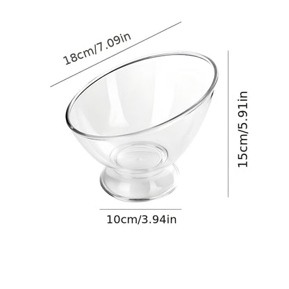 Skorter slanted in transparent plastic