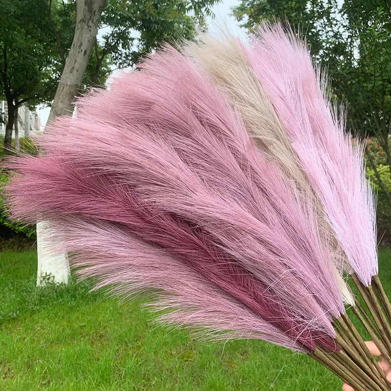 Skorter | 5 pieces 100 cm Artificial Pampas Grass Dried Flower Bouquet Wedding Party Decoration Home Room DIY Artificial Plants Decoration Supplies
