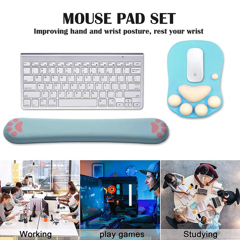 Skorter | Cute 3D Cat Paw Mouse Pad - Soft Silicone Nonslip Mat