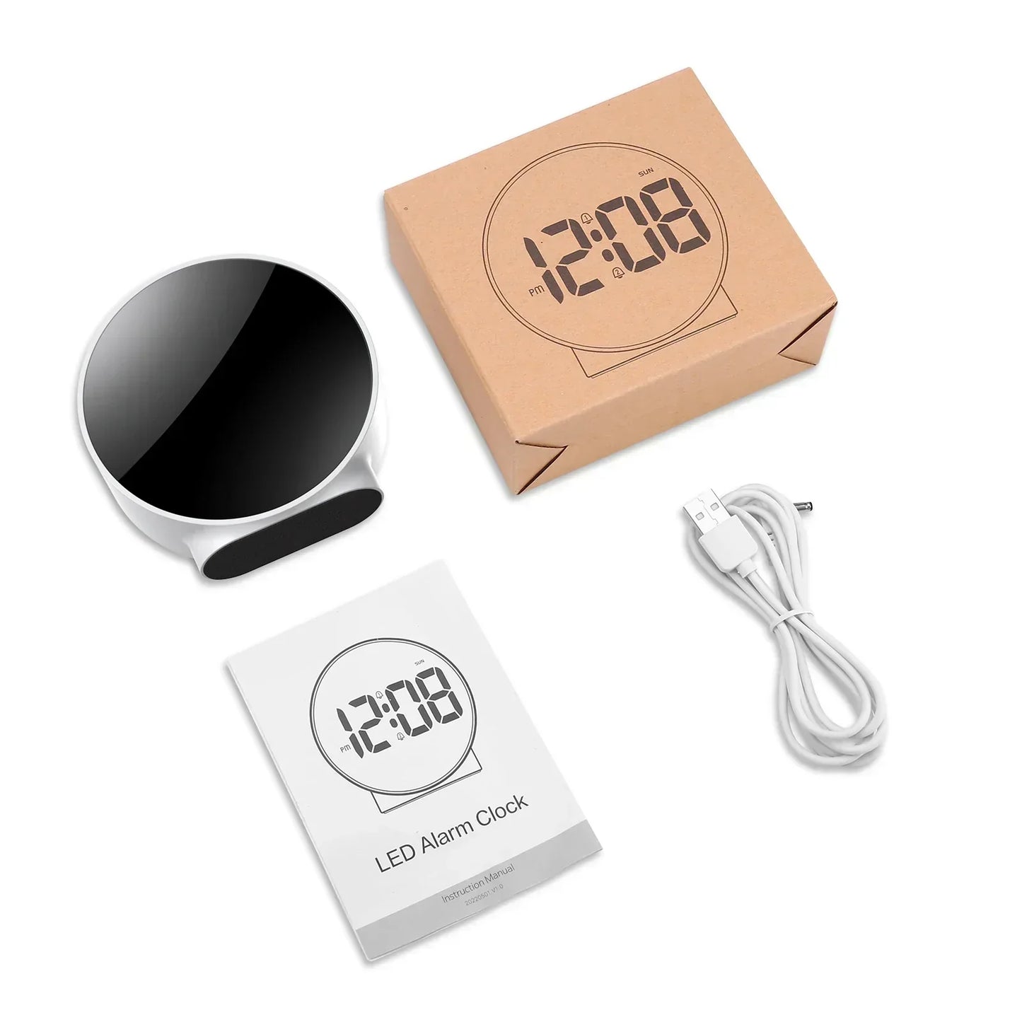 Skorter | Digital bordsklocka med ljuskälla