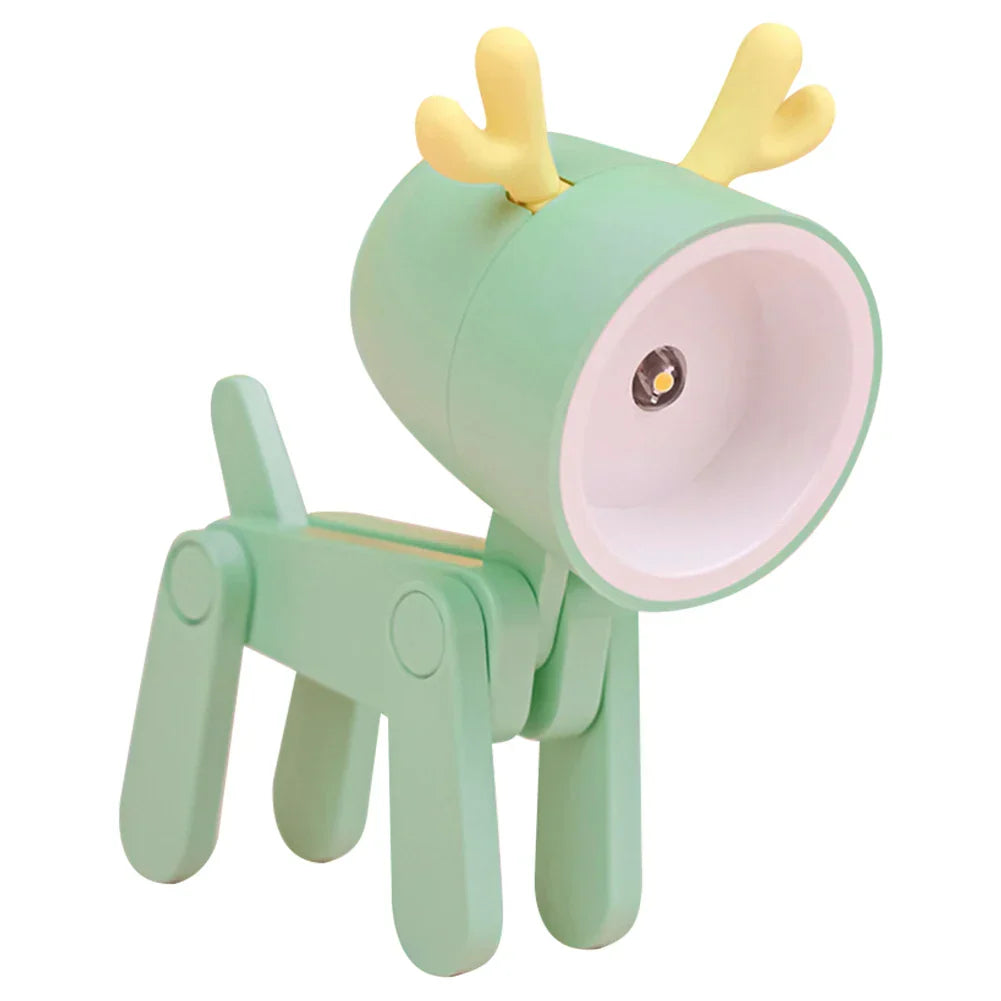 Skorter | Cute LED Night Light - Mini Dog, Deer, Dinosaur Folding Table Lamp for the Children's Room