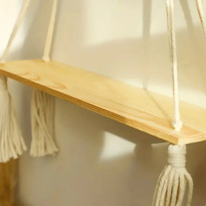 Skorter | Boho Macrame Shelf Rustic Decor