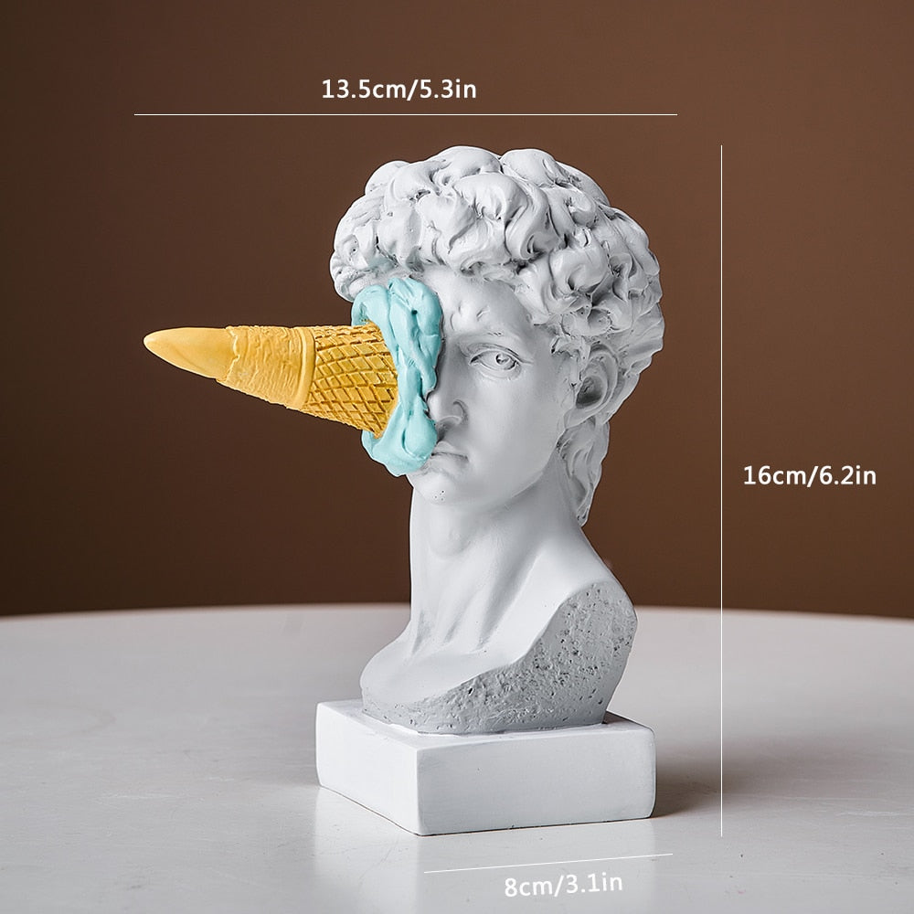 Skorter | David Figurine with Ice Cream Home Decoration Sculpture