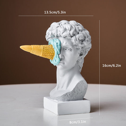 Skorter | David Figurine with Ice Cream Home Decoration Sculpture