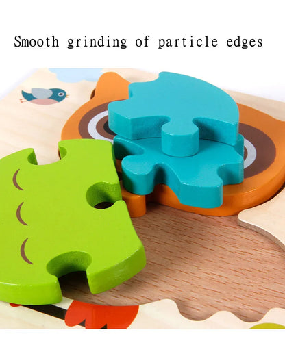 Skorter | 3D Wood Cartoon Animal & Traffic Puzzle – Early Childhood Learning Toy