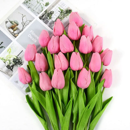 Skorter | Artificial Tulip Bouquet with Realistic Lifelike Flowers