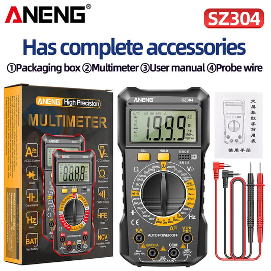 Skorter | ANENG SZ304 True RMS Multimeter - Precision Multifunction Tester