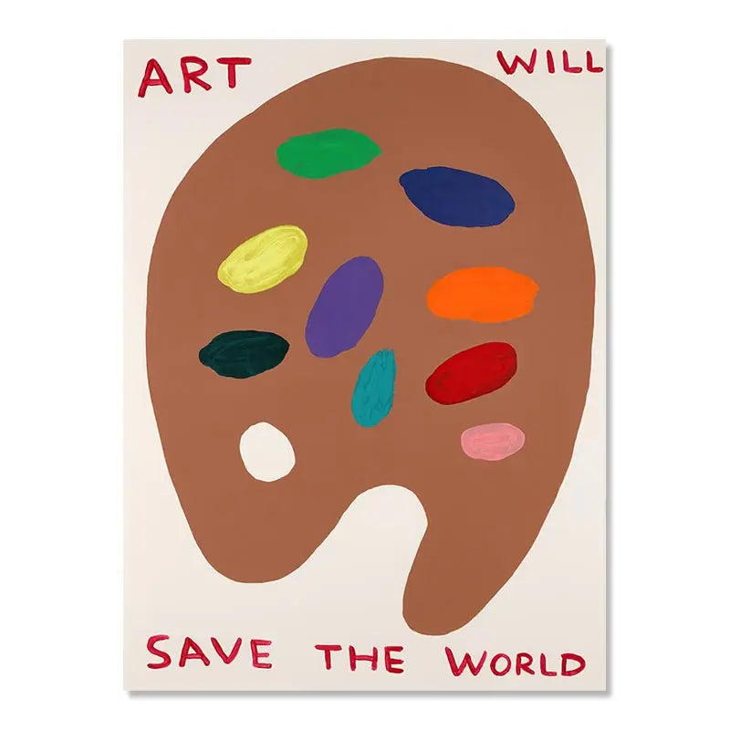 Skorter | David Shrigley Rabbit Cat Wine Biscuit Train Wall Art Abstract Prints Canvas Painting Nordic Poster Pictures Living Room Decor