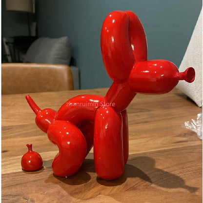 Skorter | Balloon Dog Sculpture, Balloon Art Statue, Mini Collectible Figure, Home Decor, Resin Figure, Desk Accessories, Room Decoration