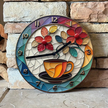 Skorter | Coffee Theme Aluminum Wall Clocks Decor