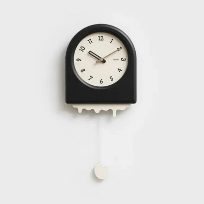 Skorter | Cream Pendulum - Korean Style Wall Clock with Modern Design