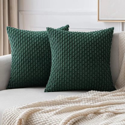 Skorter | Boho Ribbed Corduroy Cushion Cover – Stylish Striped Decorative Pillowcase for Sofa or Bed