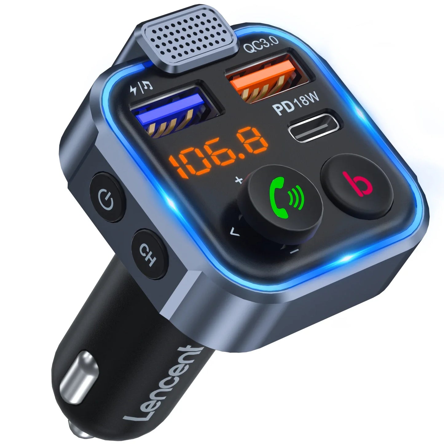 Skorter | Bluetooth 5.0 FM Transmitter Car Kit with PD 20W and QC3.0 USB