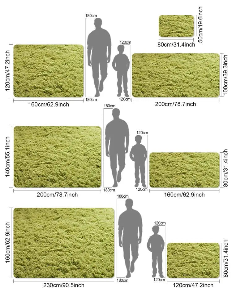 Skorter | Fluffy Ultra Soft Non-Slip Rug with Memory Foam Cushion