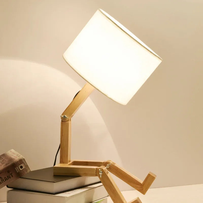 Skorter | Wooden Table Lamp with Book Holder – Modern Design for Your Home