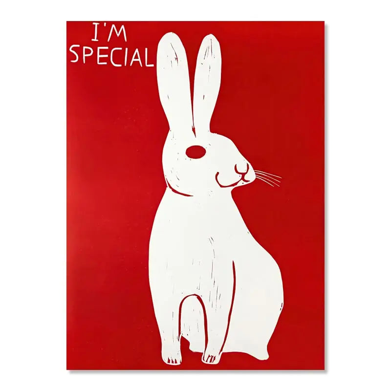 Skorter | David Shrigley Rabbit Cat Wine Biscuit Train Wall Art Abstract Prints Canvas Painting Nordic Poster Pictures Living Room Decor