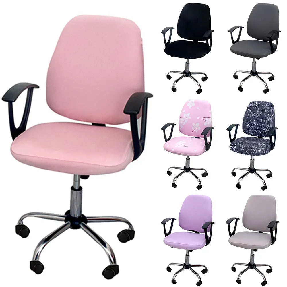 Skorter | 2-piece Split Office Rose Chair Covers