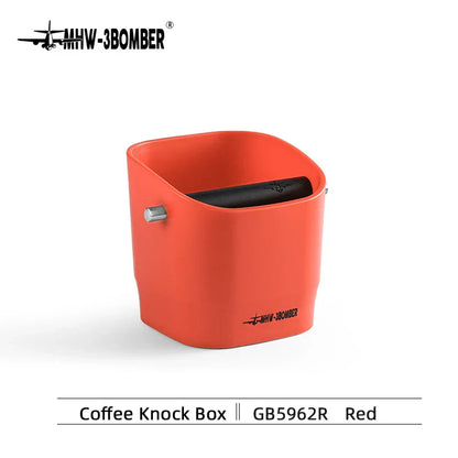 Skorter | 0.9–1.2 l Espresso knock box, detachable knock bar and non-slip base, square coffee grounds waste, barista desktop accessories