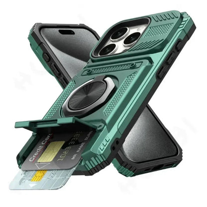 Skorter | Card Slot Protector Case with Magnetic Kickstand for iPhone