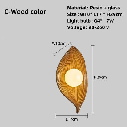 Skorter | Wall lamp LED leaf gold Elegant