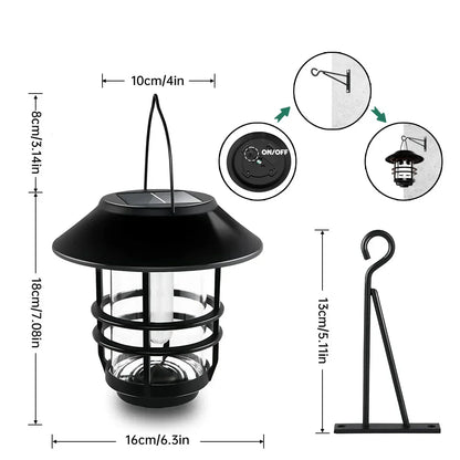 Skorter | Solar Wireless Waterproof Flickering Sun Flame Lantern Light | - WallLant