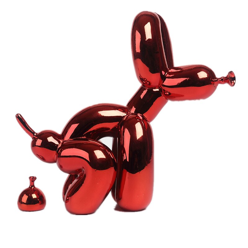 Skorter | Balloon Dog Sculpture, Balloon Art Statue, Mini Collectible Figure, Home Decor, Resin Figure, Desk Accessories, Room Decoration