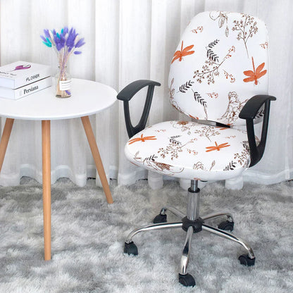 Skorter | 2-piece Split Office Rose Chair Covers