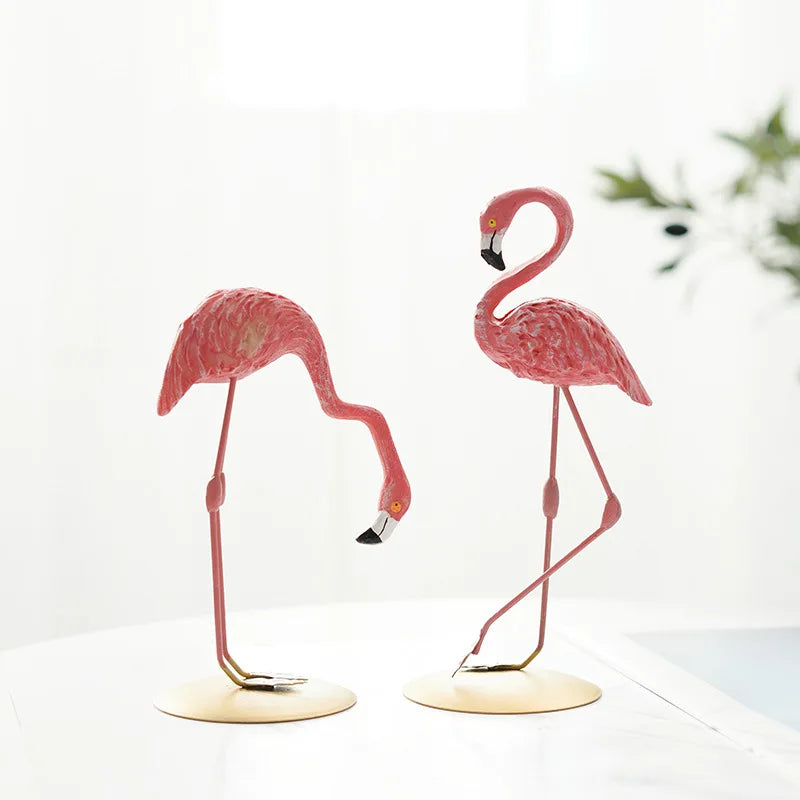 Skorter | Nordic Flamingo Figurine Figure Statue Sculpture Living Room Office Wedding Party Ornaments Home Decor Decoration Accessories