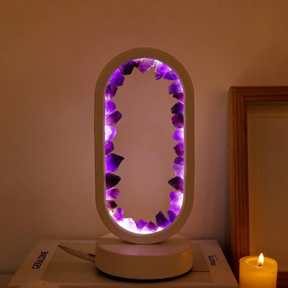 Skorter | AuraStone | Natural Calming Amethyst Serenity Lamp