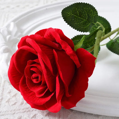 Skorter | 20 pieces Realistic Velvet Silk Rose Bouquet