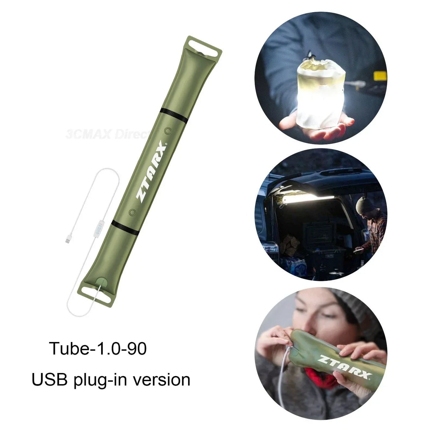 Skorter | Inflatable Solar LED Tube Light - LumiGlow Pro