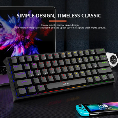 Skorter | K620 Mini Gaming Mechanical Keyboard - 61 Keys RGB