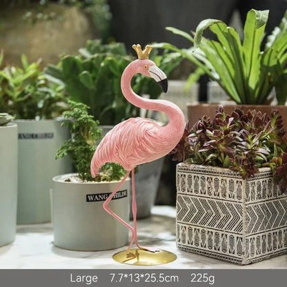 Skorter | Nordic Flamingo Figurine Figure Statue Sculpture Living Room Office Wedding Party Ornaments Home Decor Decoration Accessories