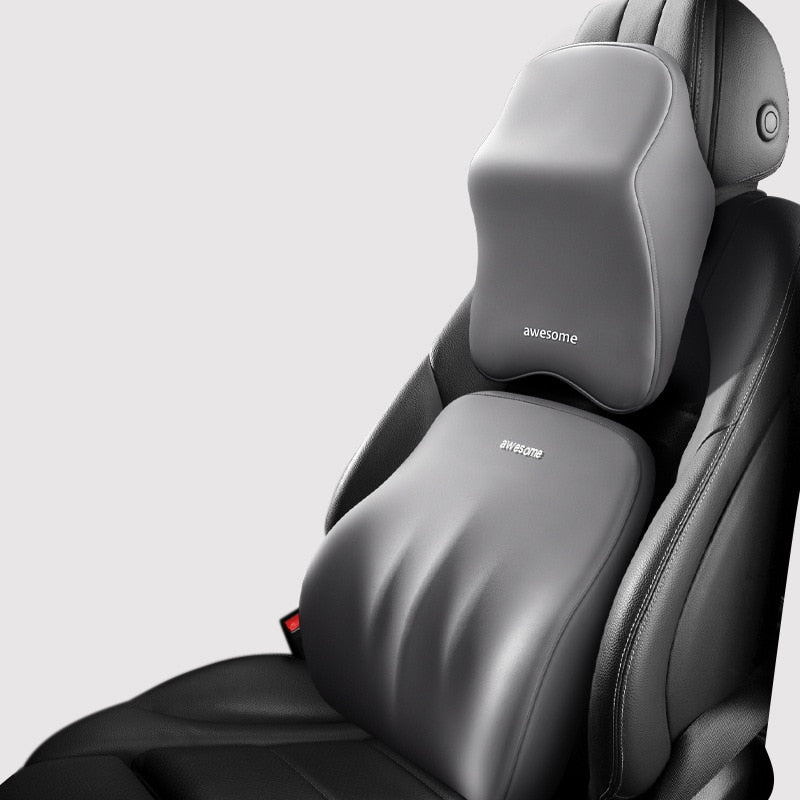 Skorter | ErgoDrive Car Seat Support – Orthopaedic Cushion for Neck & Back Pain Relief While Driving