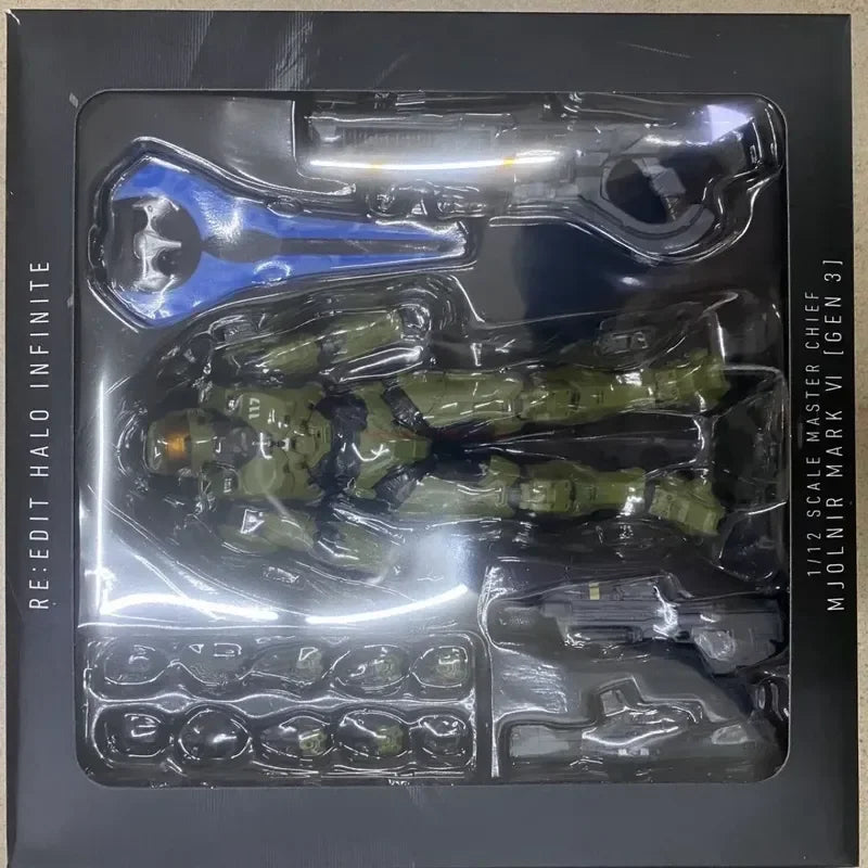 Skorter | 18cm Halo Infinite Master Chief Mjolnir Mk Vi 1/12 scale 17.5cm 6" action figure Re:edit Gen.3 117 Ko's 1000 model dolls toys