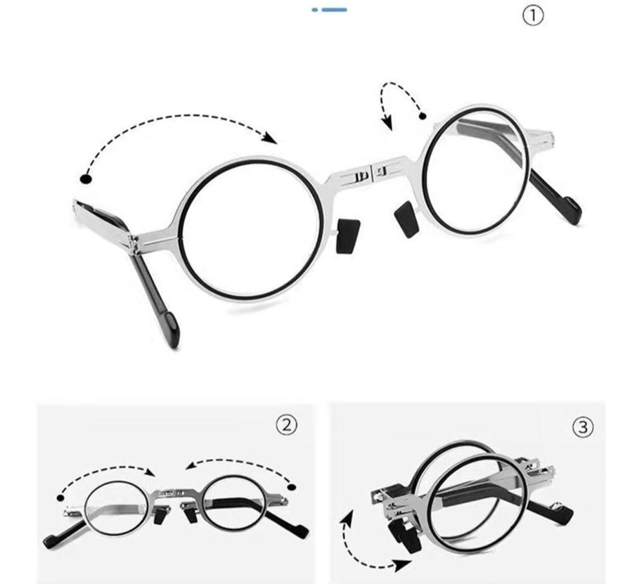 Skorter | CompactView Reading Glasses – Foldable Eyeglasses for Convenience and Protection