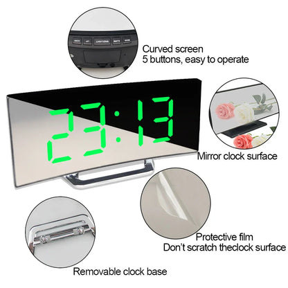 Skorter | Curved Screen Digital Alarm Clock
