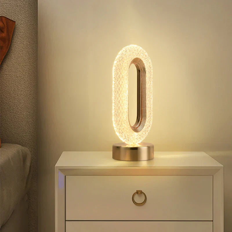 Skorter | Crystal LED Table Lamp: Dimmable, USB Charging, Touch & Remote Control