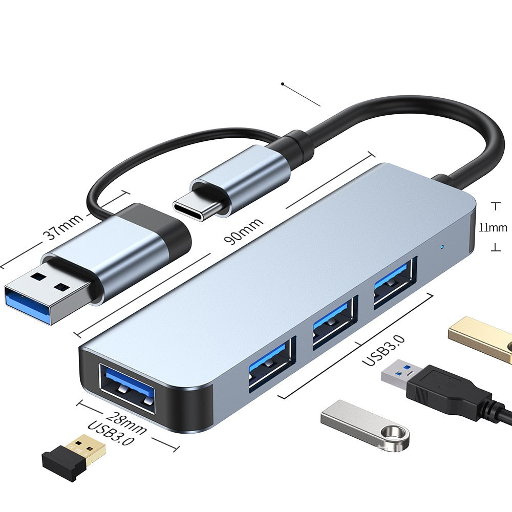 Skorter | Thunderbolt 3 USB-C Hub with HDMI, PD, SD/TF for MacBook Air M1 and iPad Pro