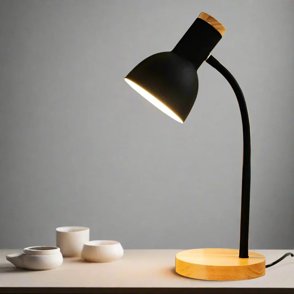 Skorter | Autumn and Winter Lighting | Nordic Creative Wood Art Iron LED Desk Lamp - Moxie