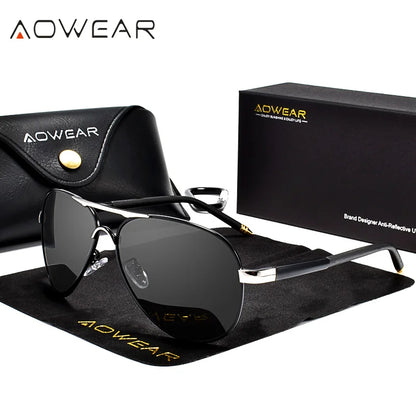 Skorter | Men's Polarized Sunglasses HD Driving Mirror Pilot Eyewear