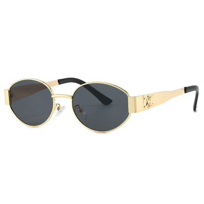 Skorter | Metal Oval Sunglasses Unisex Designer UV400 Fashion Eyewear