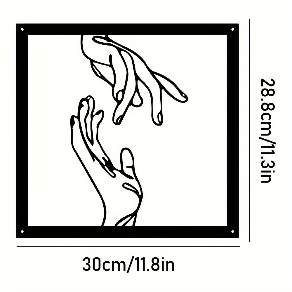 Skorter | Embrace Hands Metal Wall Art