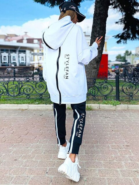 Skorter | Women's Sweatshirts 2-piece Sets Tracksuit Plus Sizes Autumn Ladies Korea Pants Sweater Jumpsuits Ladies