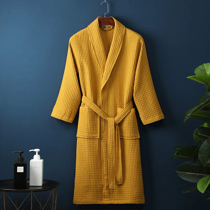 Skorter | CozyCotton Premium Bathrobe made of Cotton | Soft & Breathable | Perfect for Men & Women | With Pockets