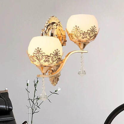 Skorter | CrystalLuxe - LED Wall Lamp Gold Bedroom & Living Room Mood Lighting