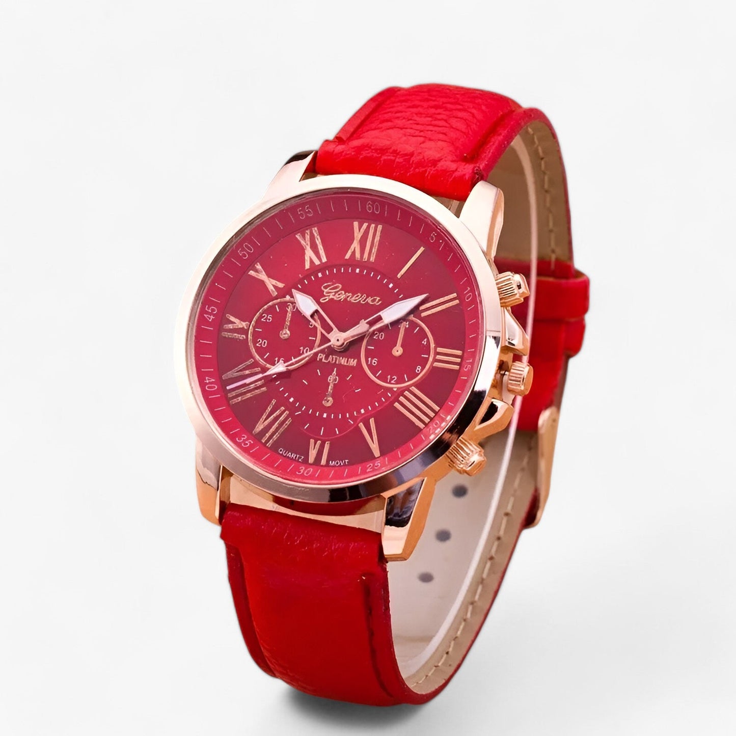 Skorter | Camille Womens Waterproof Leather Strap Watch 42mm