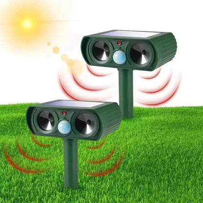 Skorter | ULTRAGUARD ANIMAL REPELLER – Ultrasonic Animal Repeller with LED Light – Weatherproof & Battery Operated for Garden & Outdoor Use