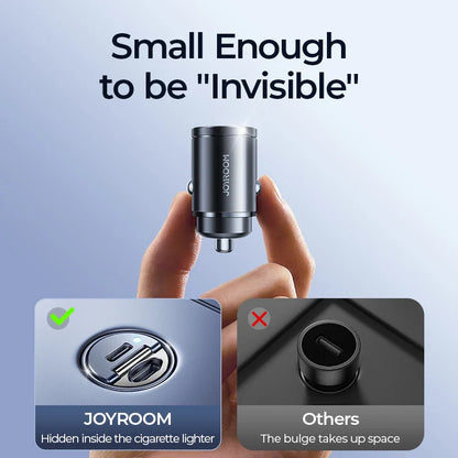 Skorter | 30W Pull Ring Car Charger - USB Type-C Dual Fast Charging Ports